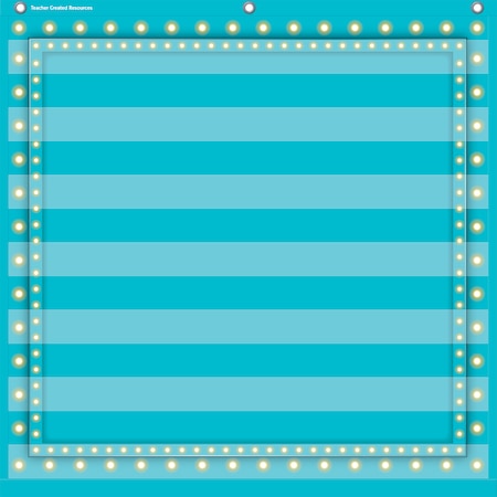 Light Blue Marquee 7 Pocket Chart, 28 X 28